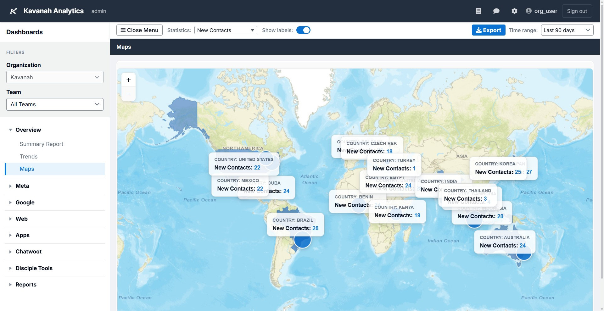 Geographic Insights screenshot